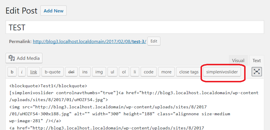 Add button to Quicktags