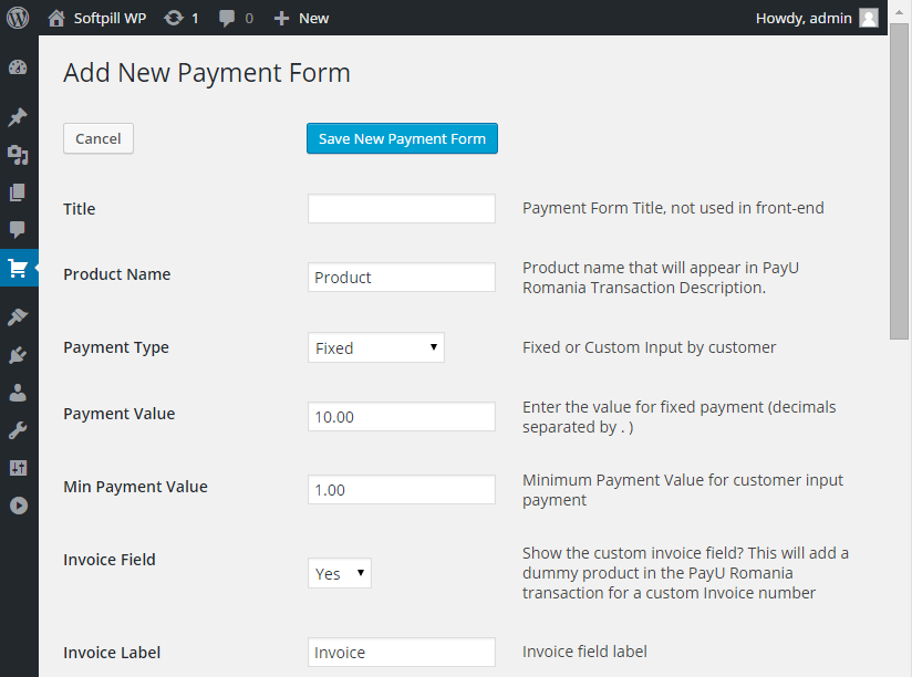 Creating a payment form part 1