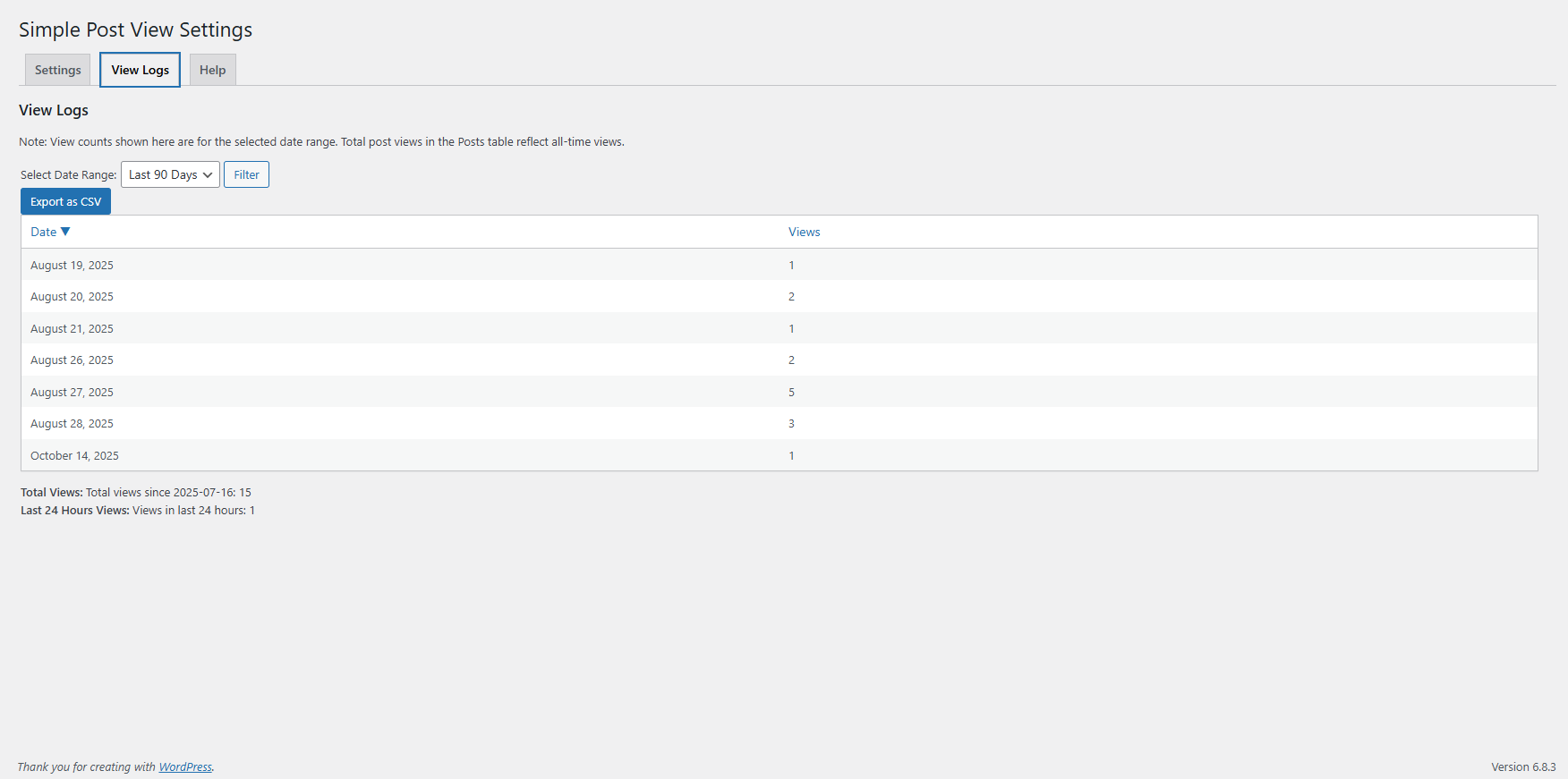 Shortcode output on a post page.