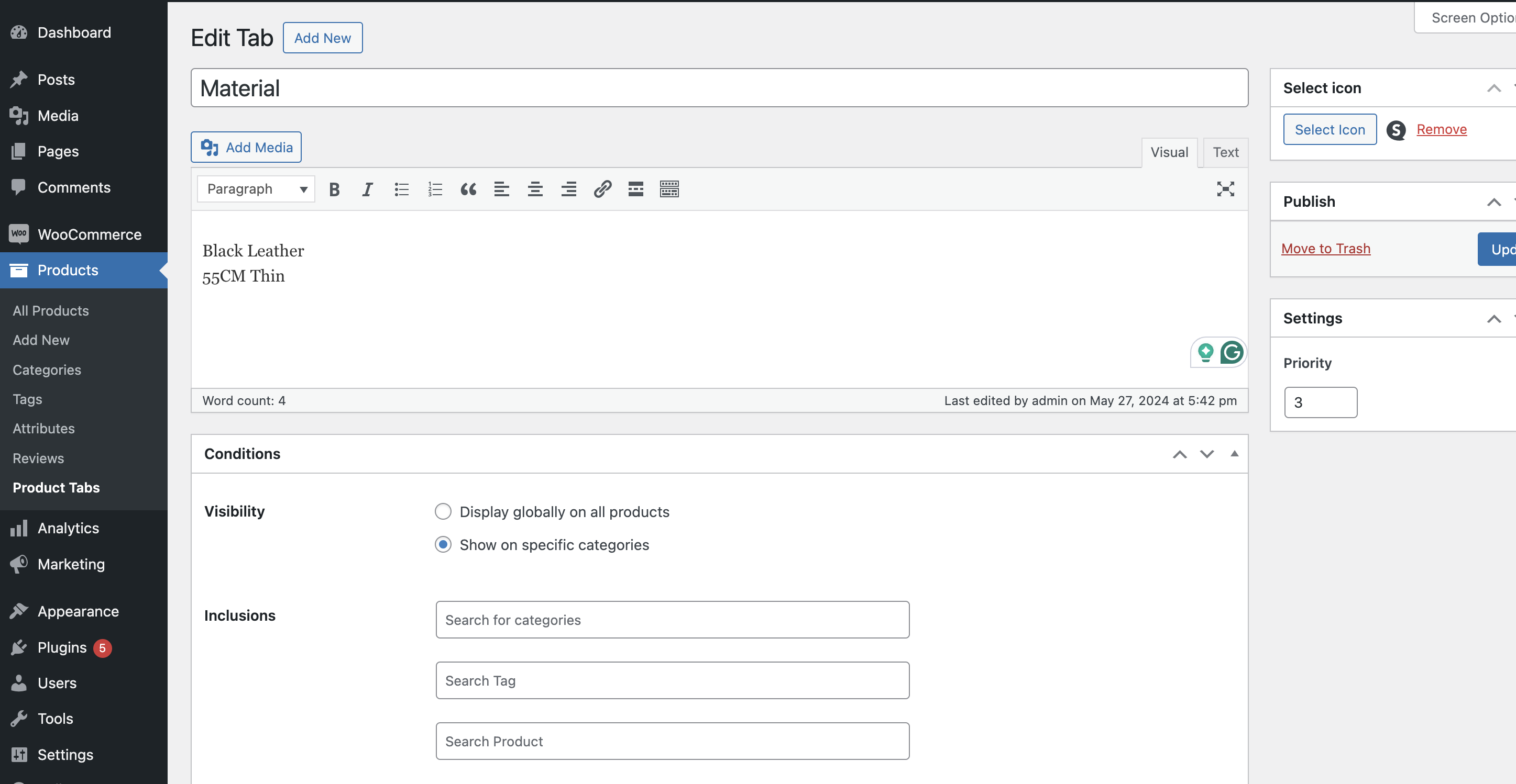 Tabs Editor