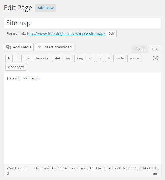 Show sitemap in a horizontal list separated by any character(s). [Pro]