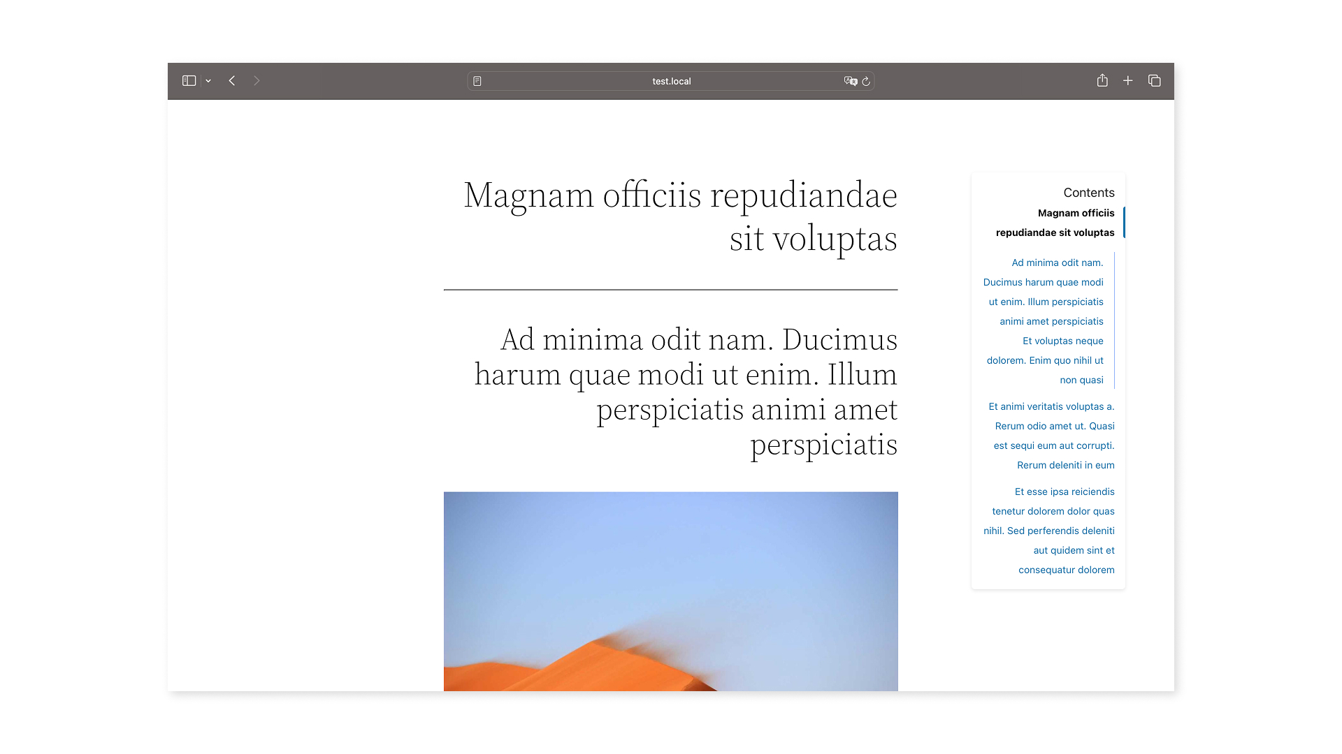 TOC layout in RTL mode