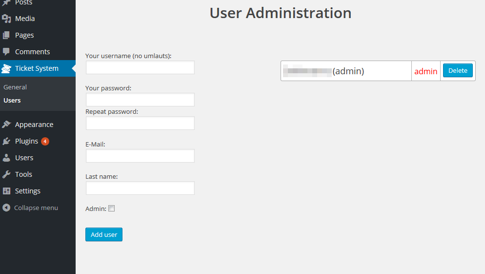 User Administration