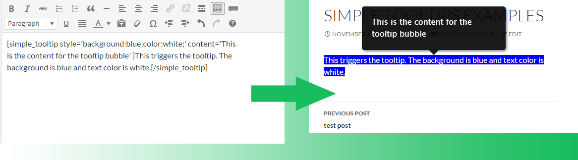 Editing the inline style for a trigger element