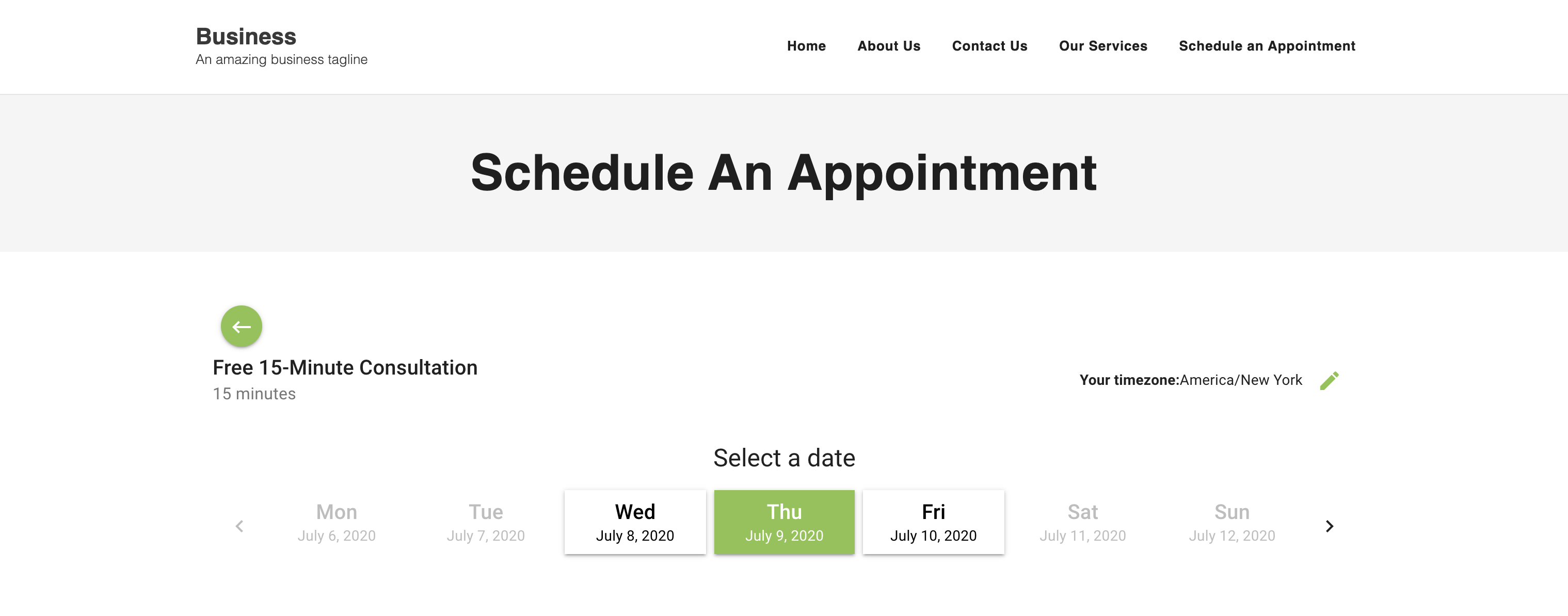 View the Booking Calendar Availability using a Monthly View.