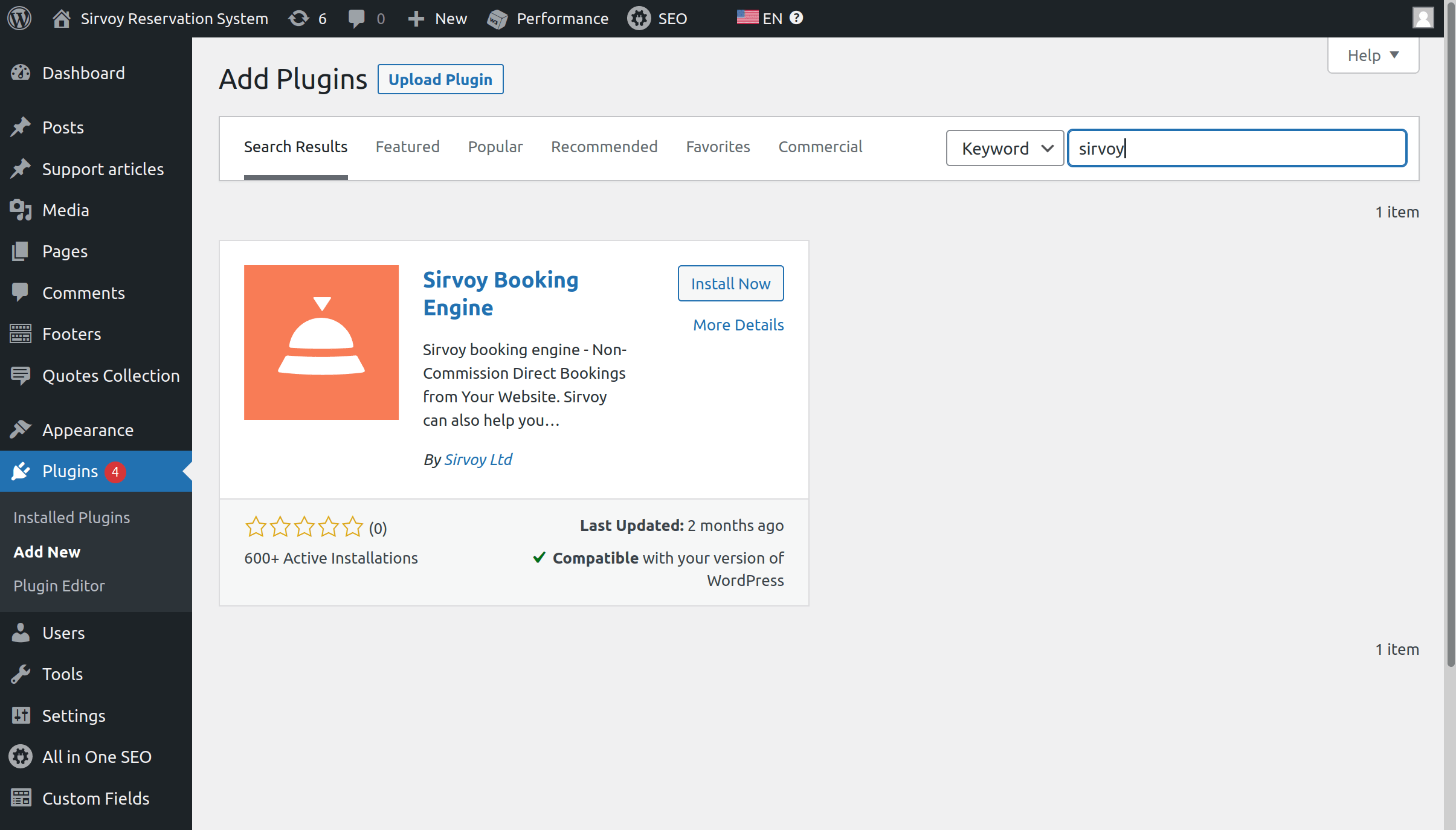 Add the plugin directly from the Plugins » Add New page inside your Wordpress admin area.