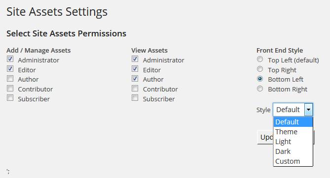 **Admin View** - Admin Permissions View