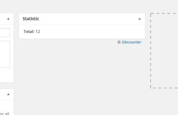 Statistics Widget