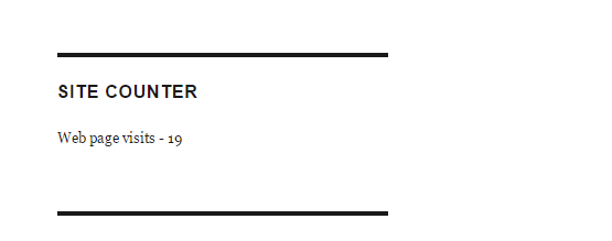 Widget Site Counter worked