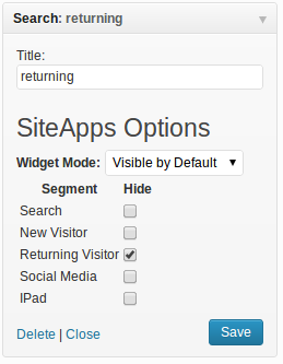 You can show or hide any Wordpress widget to your user segments.