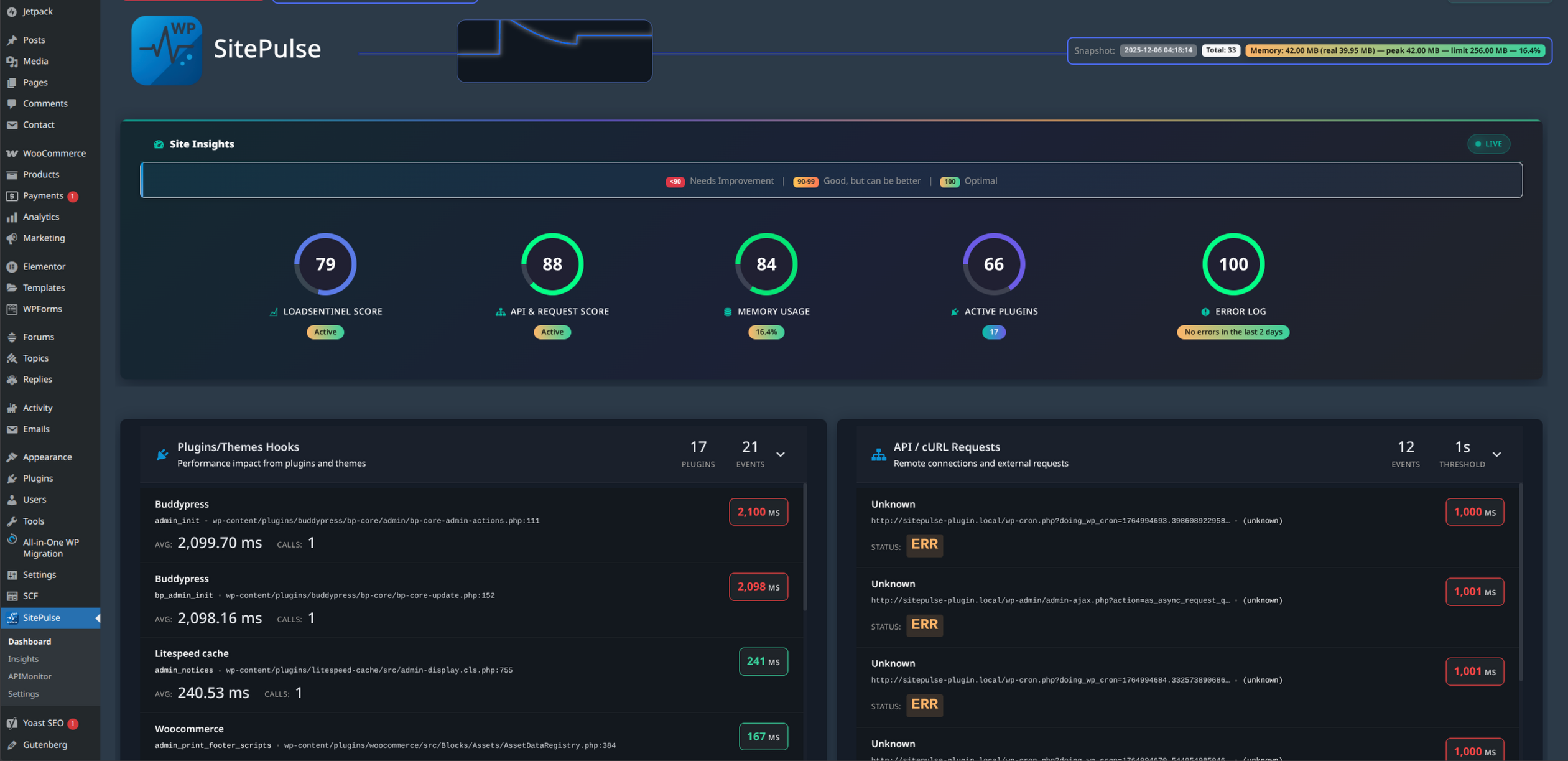 Interactive onboarding collects initial performance baseline to establish monitoring baselines.