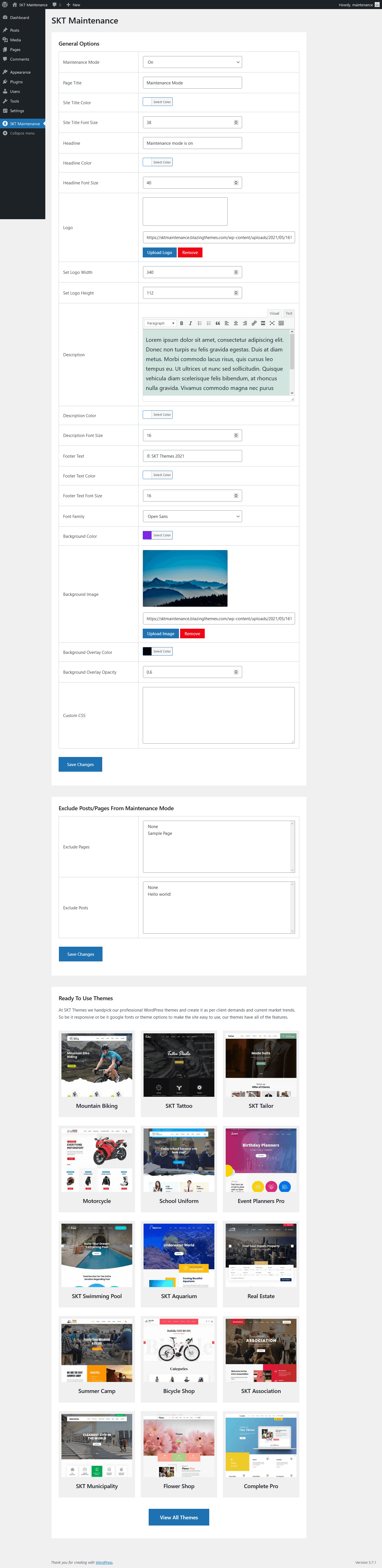 Backend Controls