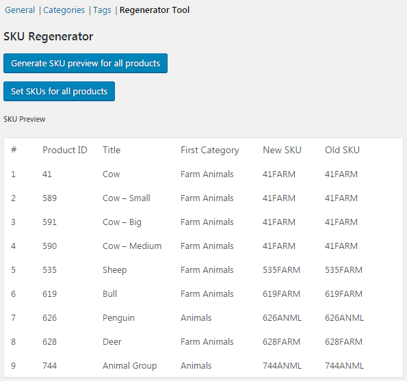 SKU Generator for WooCommerce - SKU Regenerator Tool.