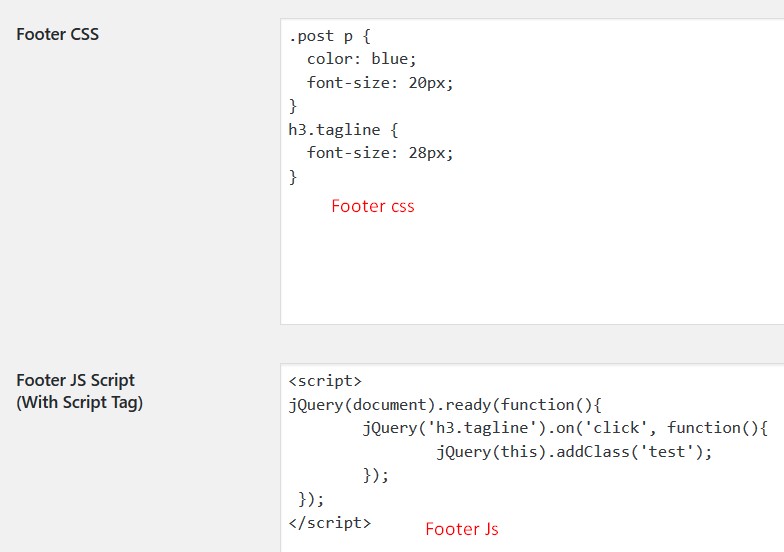Footer CSS and Js input box