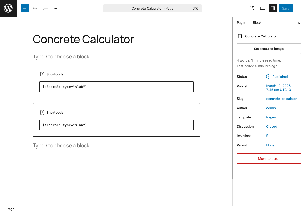 Driveway calculator with cost estimate shown
