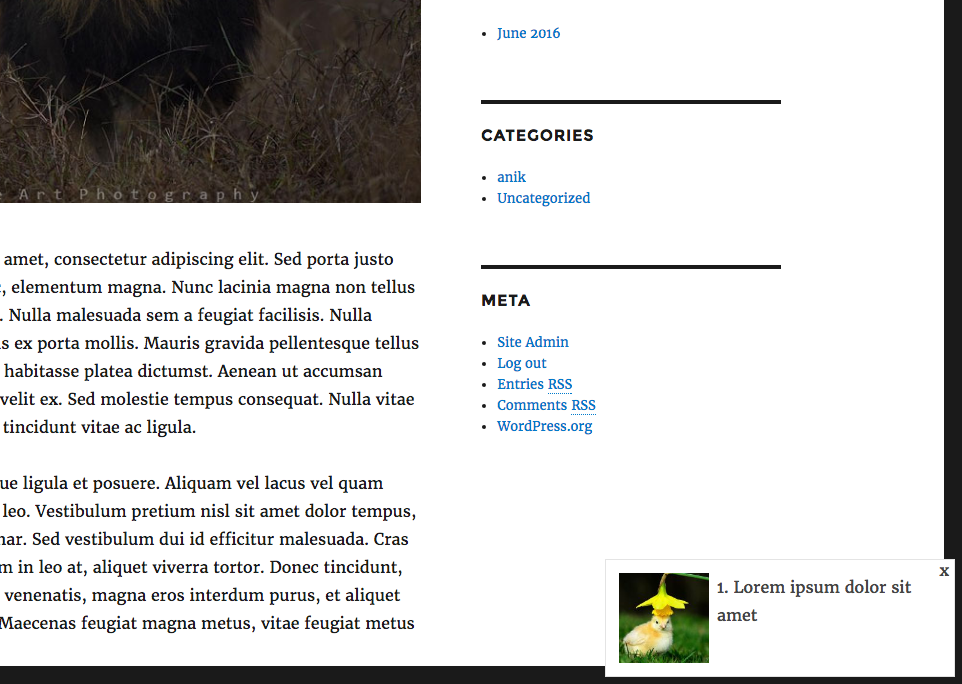 Singe page light theme