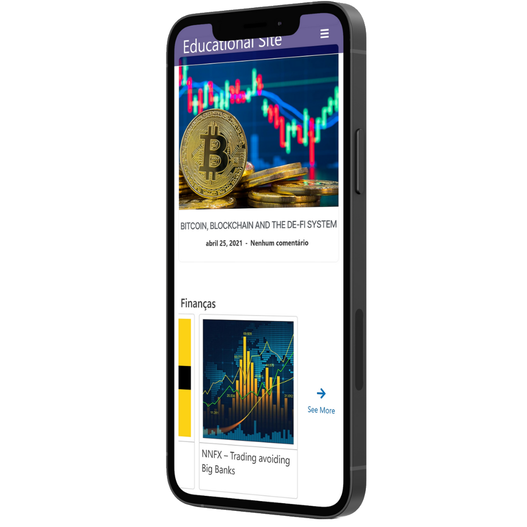 Mobile view of the sliders