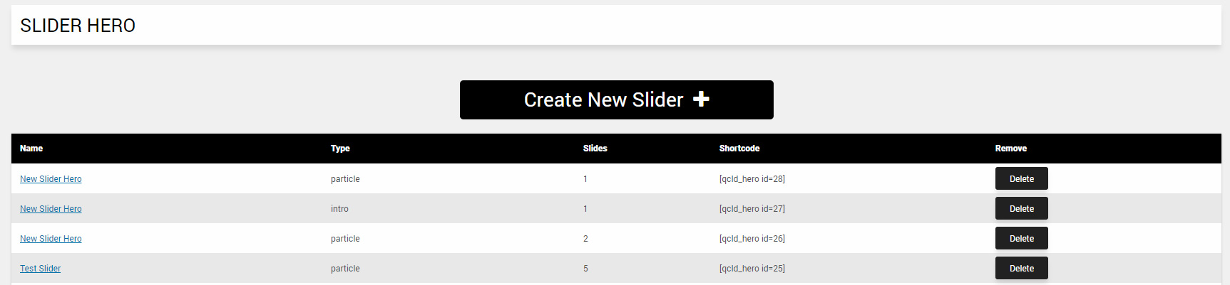 Create Slider