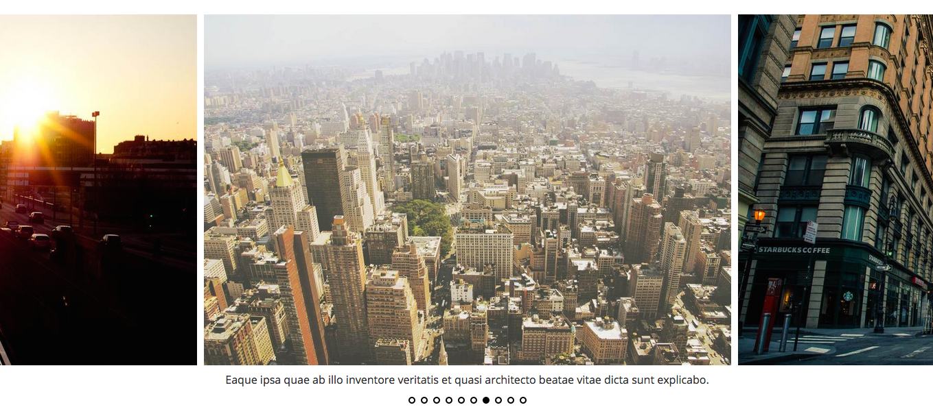 Slider with image thumbnails.