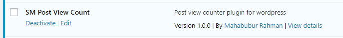 Plugin active on plugin list