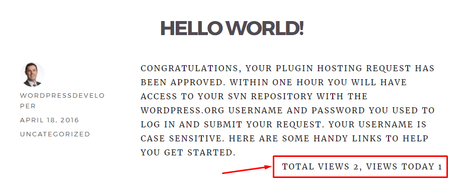 Plugin output