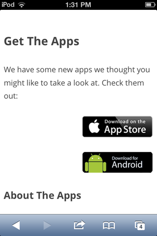 "Download on the App Store" and "Download for Android" badges viewed on a mobile device