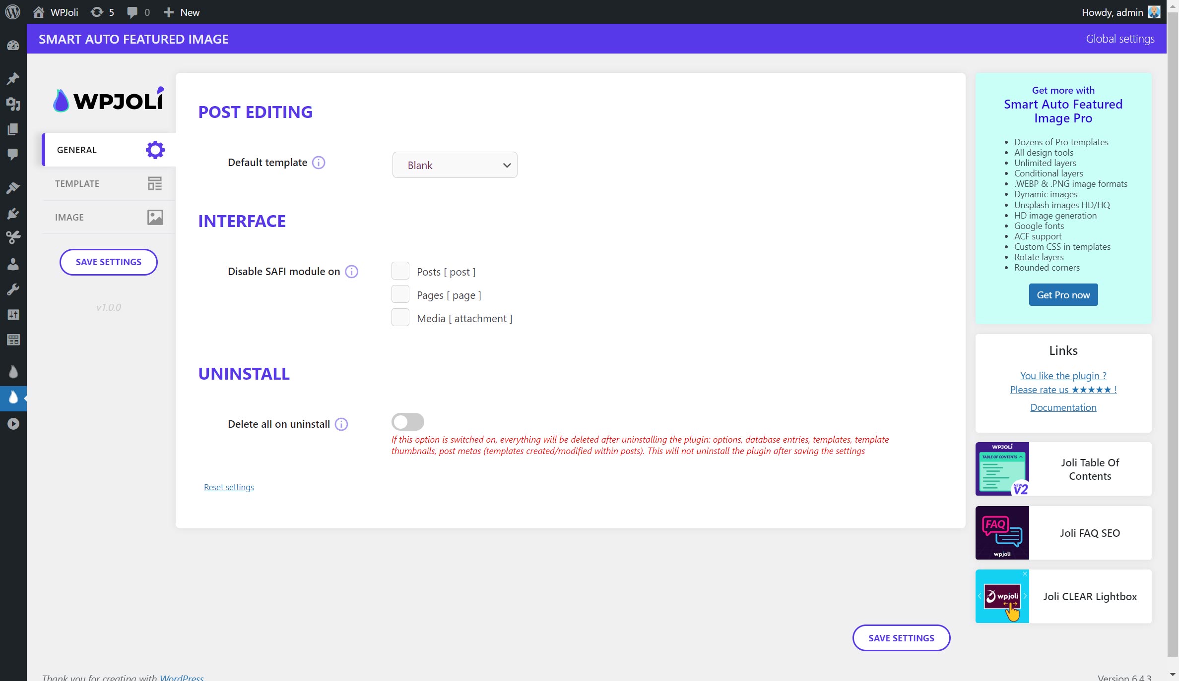 Template editor (New template)