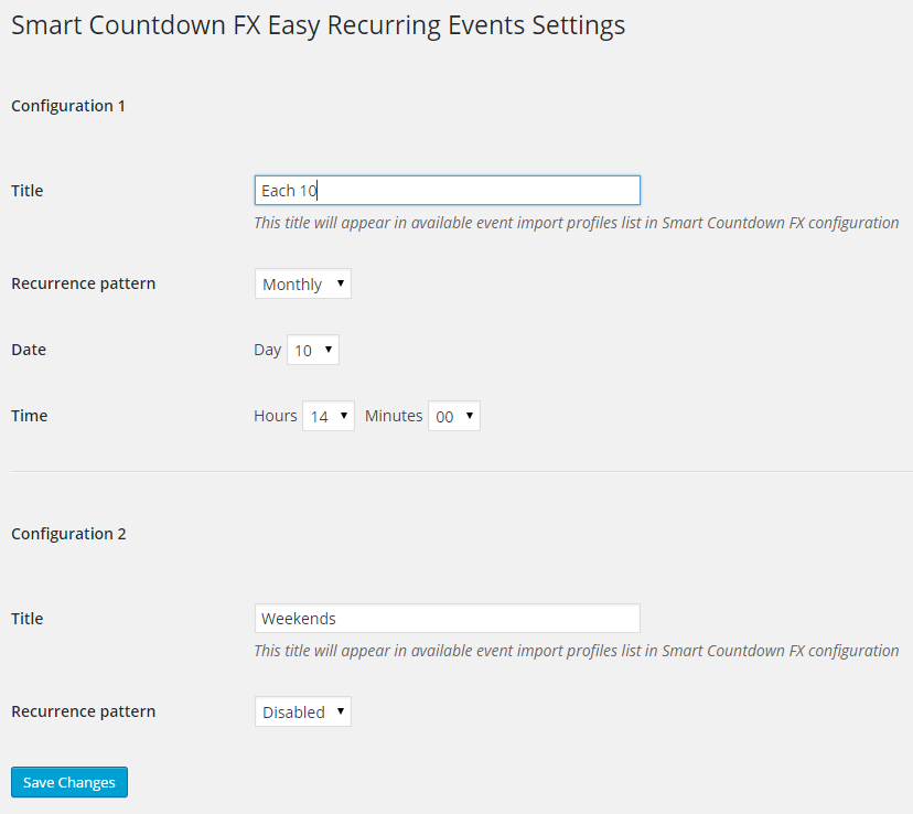 Only one monthly recurring pattern active