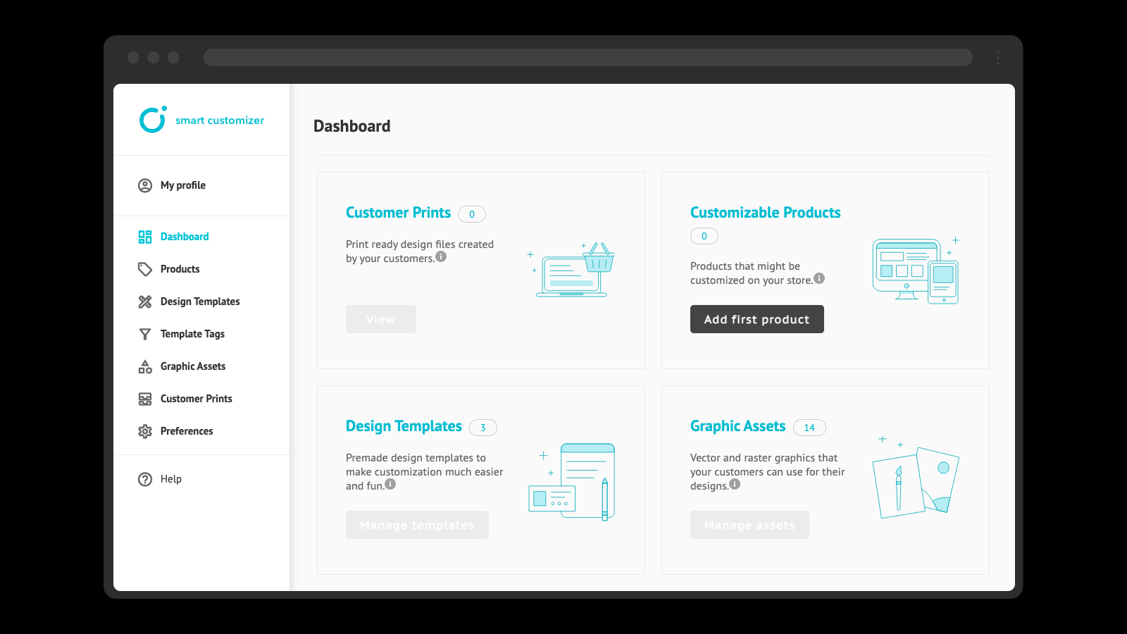 Smart Customizer Admin Product setup