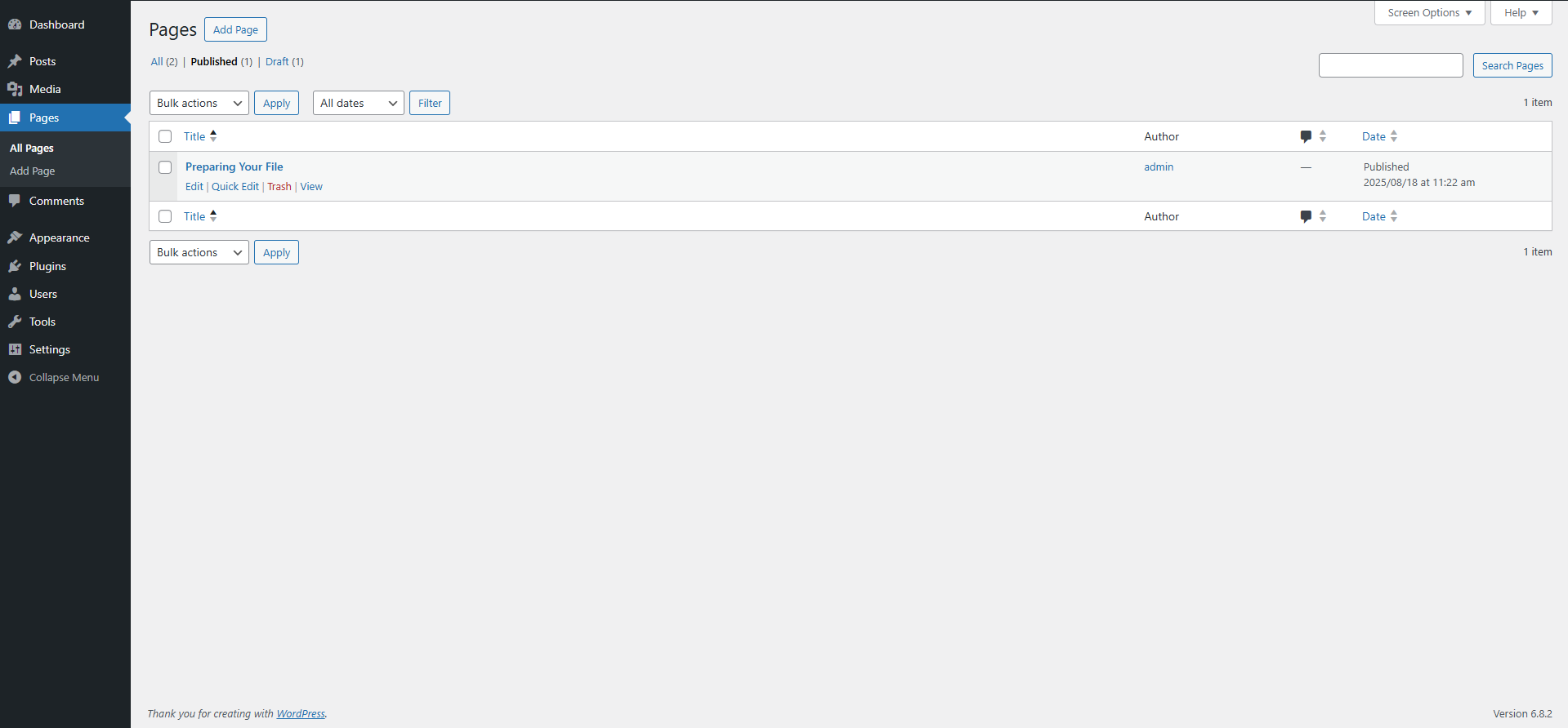 Countdown page – automatically generated before download starts.