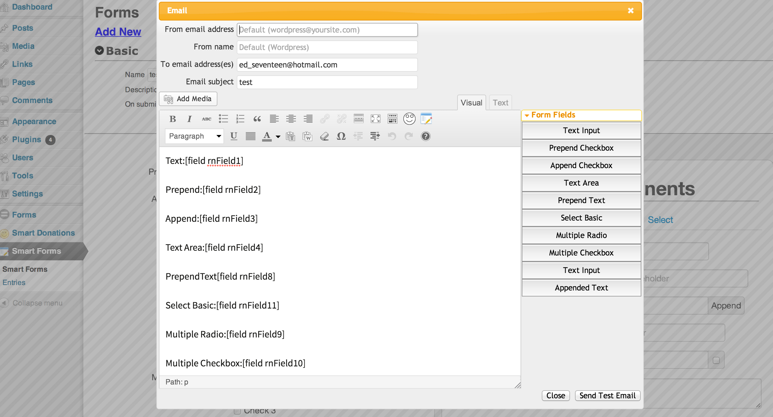 Example of date field