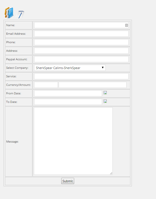 Screenshot of the form Create Invoice.