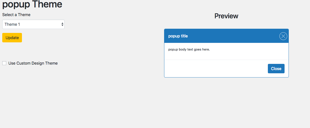 Image popup example demo