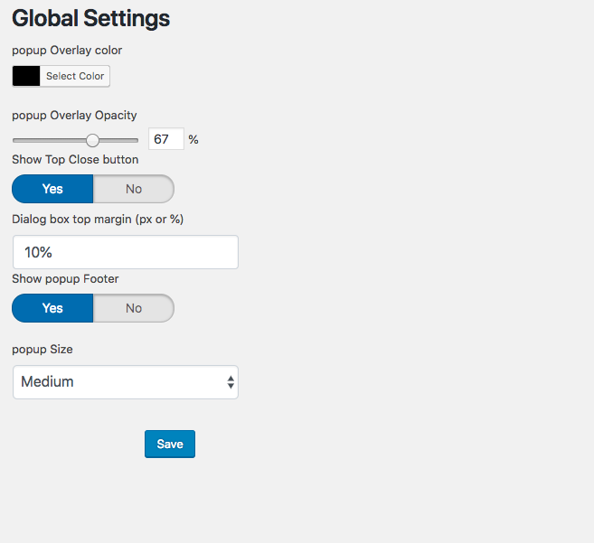 HTML popup example demo