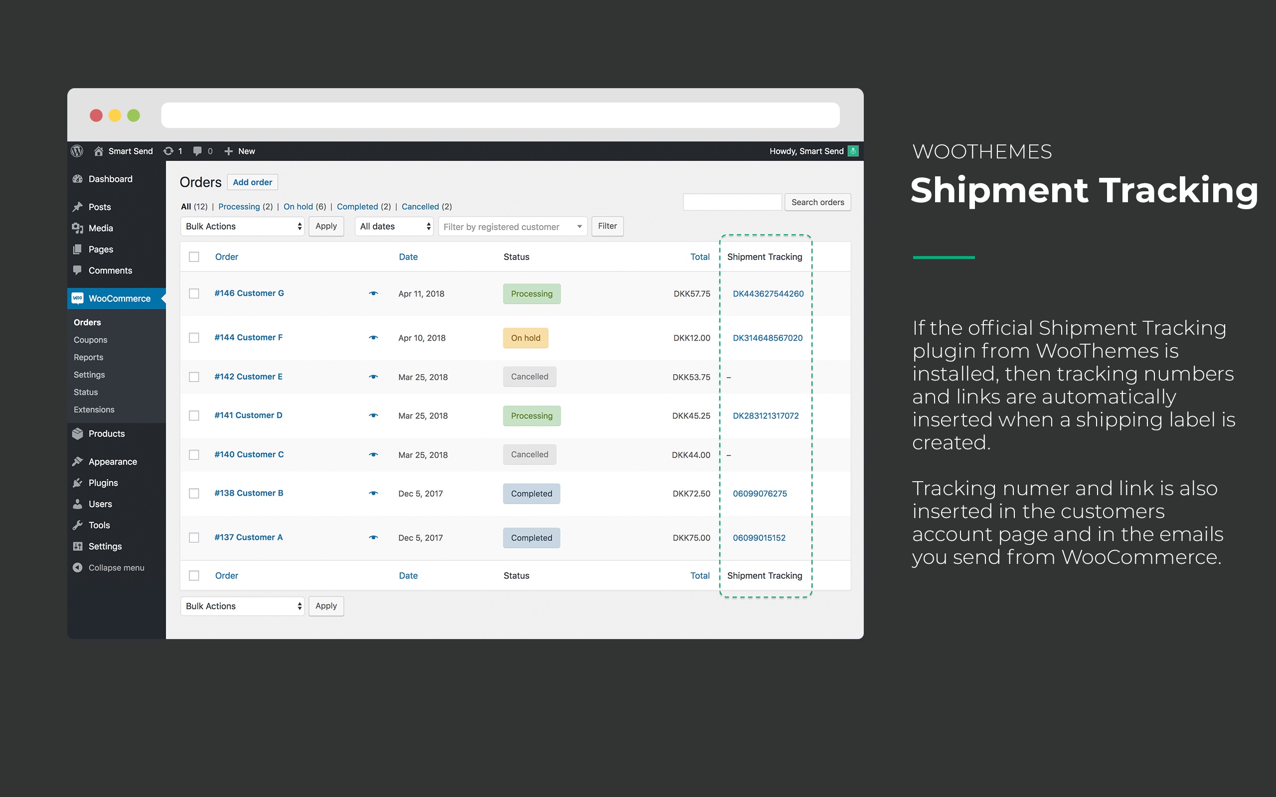 Save tracking information automatically after creating shipping labels