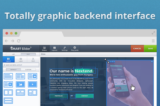 Screenshot from the backend, which will help you through the set up process with easily understandable features.