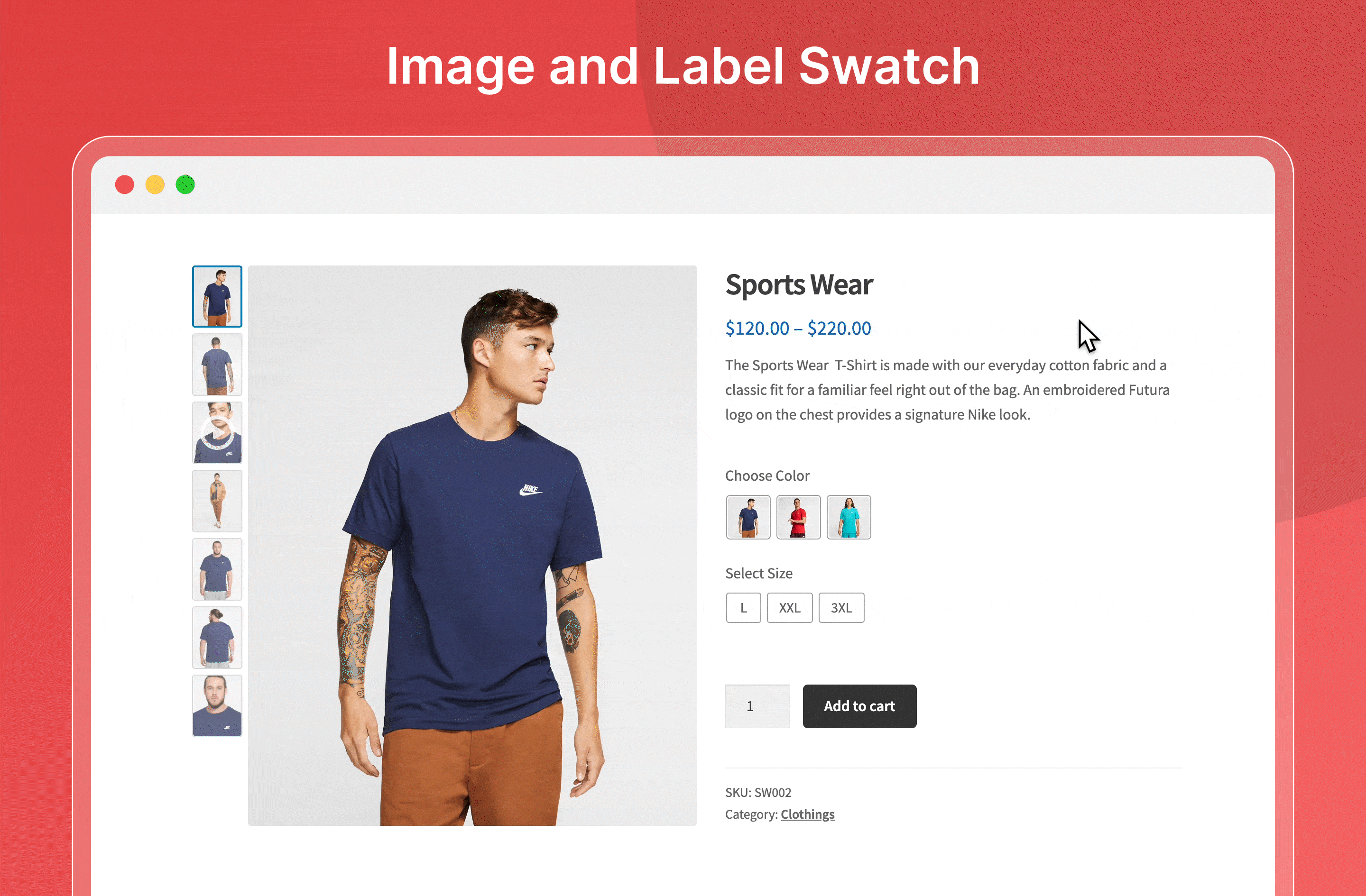 Image and label Swatch