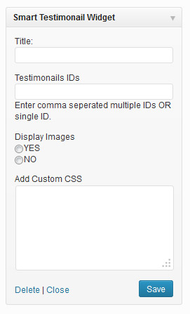 **How to create the widget for testimonials**