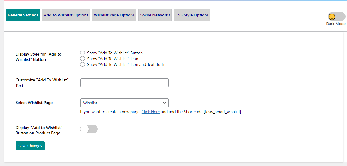 Add To Wishlist Options