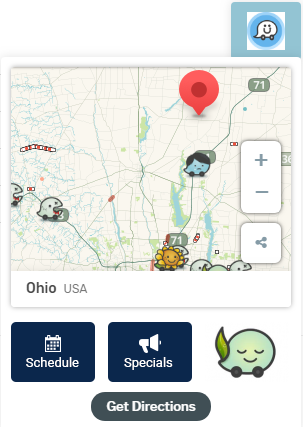 Waze Widget display in Website.