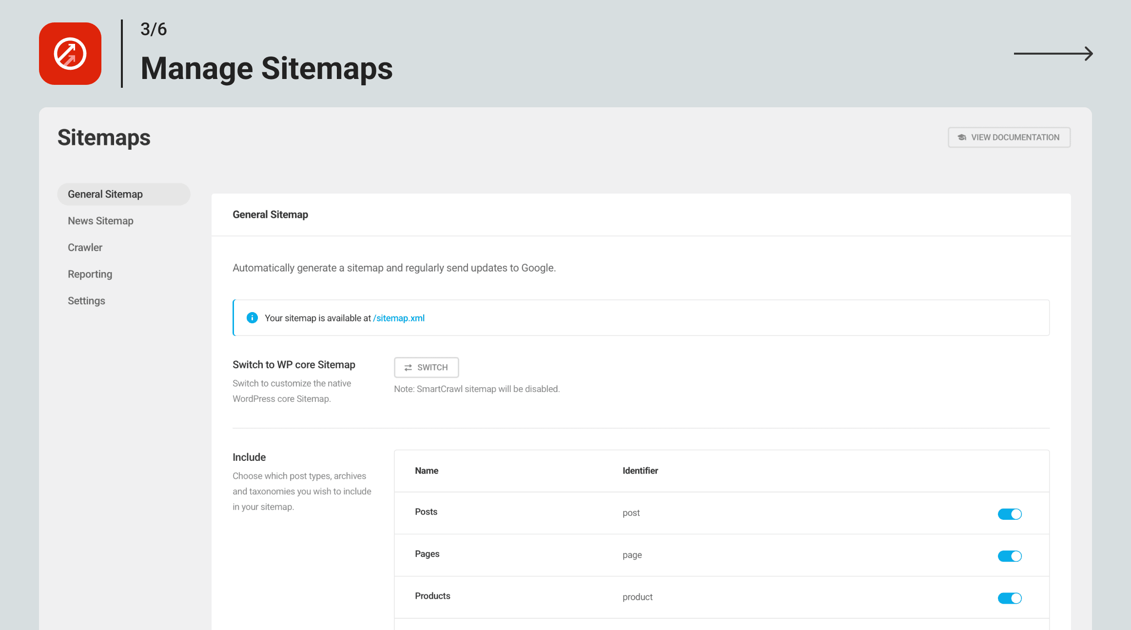Sitemaps tell search engines what content is on your site.