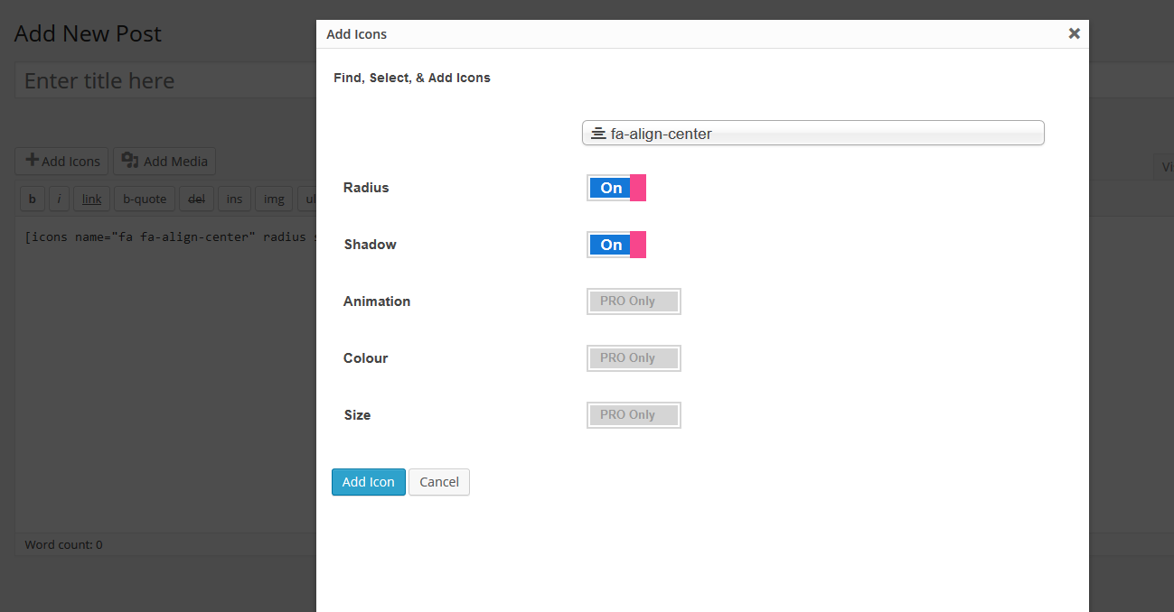 Simple one page settings