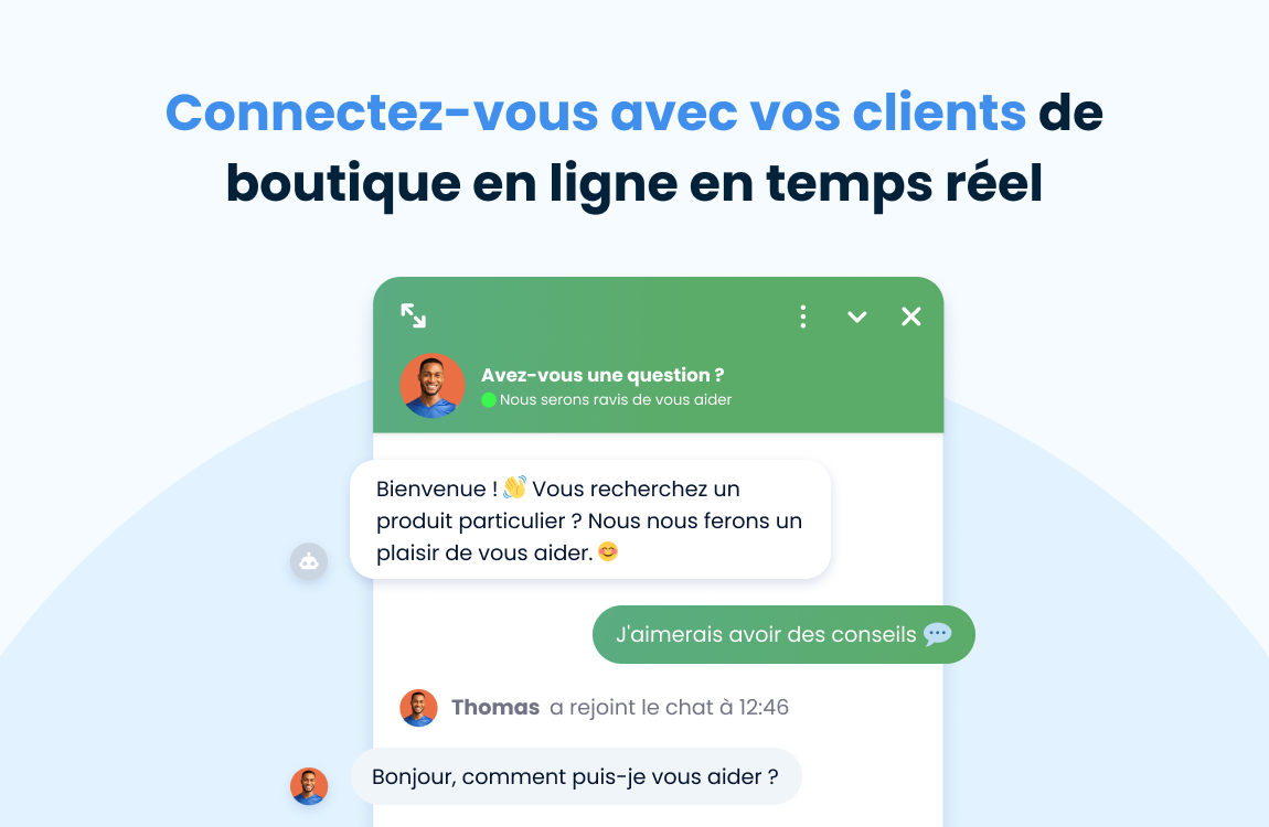 Manage multichannel live chat conversations on one dashboard.