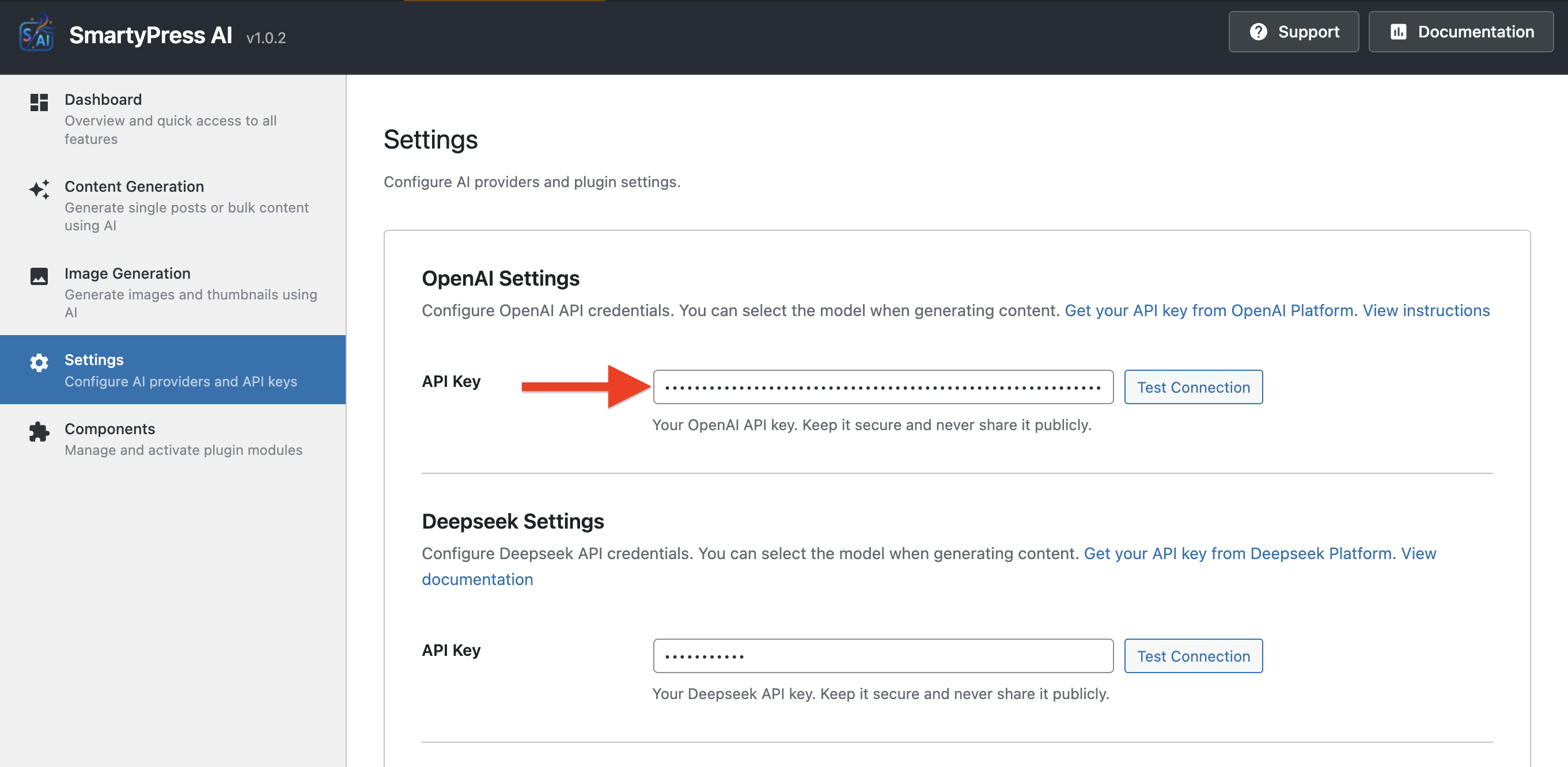 Magic Wand modal with custom prompt and template selection