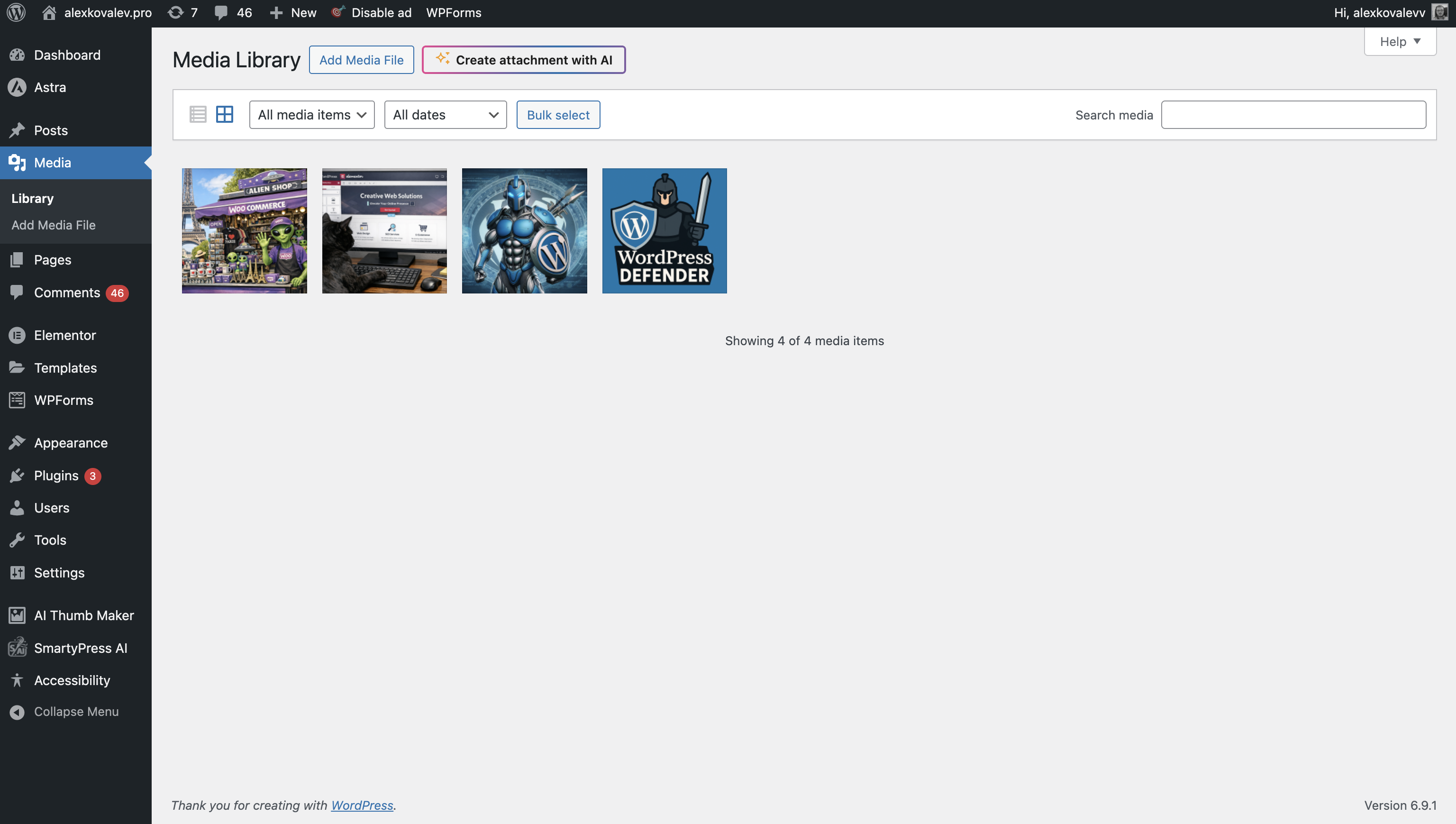 AI Writer toolbar button in Gutenberg editor