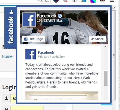SME Facebook Likebox with Icon 2