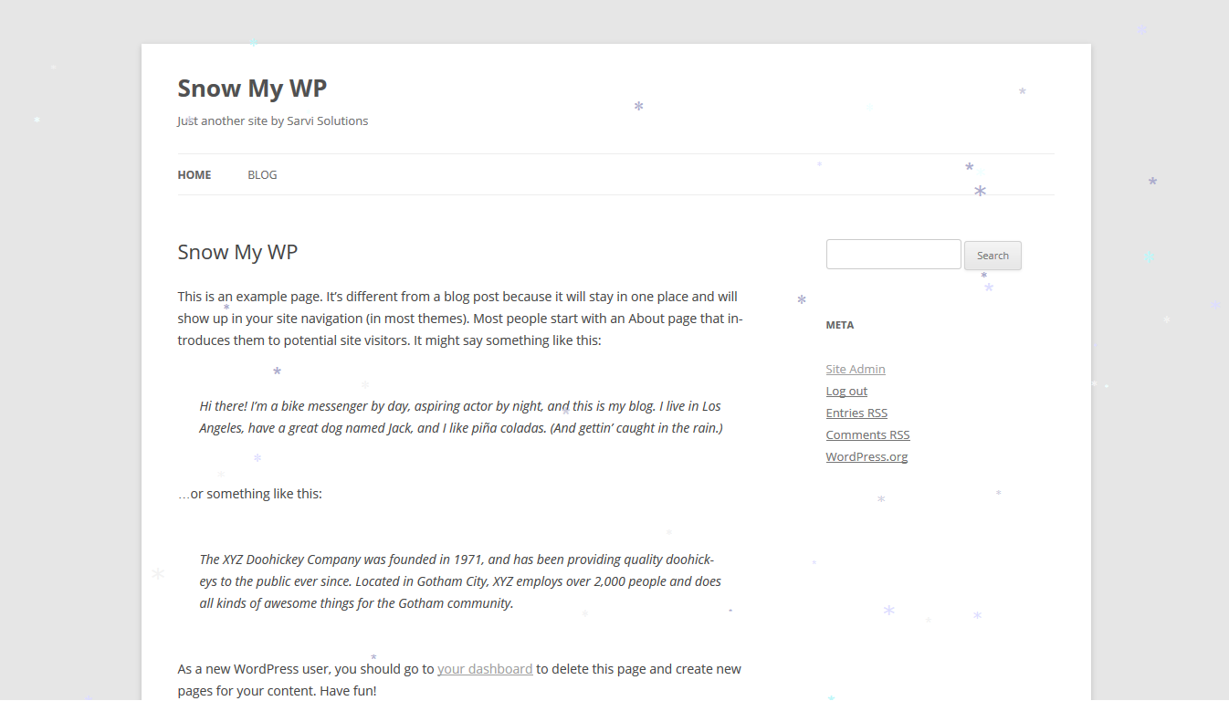 Plugin output on Twenty Tweleve