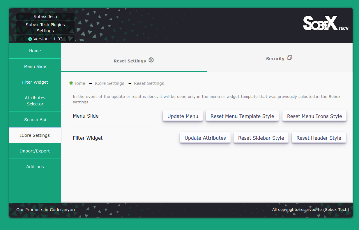 Sobex tech Addons, It is a great feature to add some wonderful packages such as icons