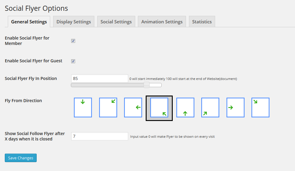 General settings