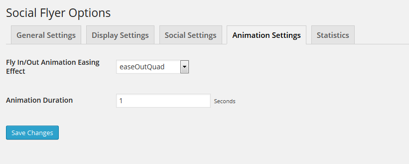 Animation settings